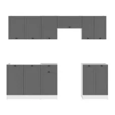 Modular kitchen JUNONA LINE 240 BBL BRW graphite